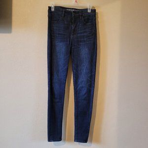 AE Extra High Waist Dark Denim Jeans